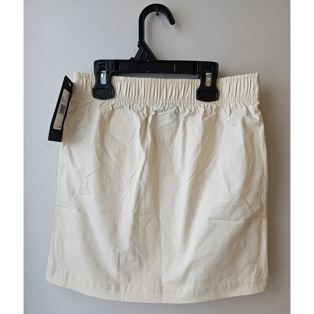 Converse Girls Skirt Size S 8–10 Light Dune Beige‎ Elastic Waist Pockets NWT